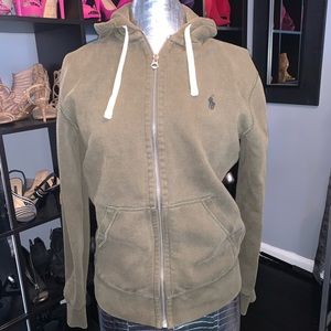 Green Polo zip up hoodie